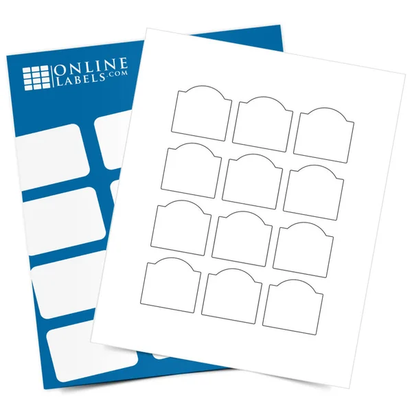 1.75x22 x 1.75x22 Arched Labels, 100 Sheets, Weatherproof Polyester Laser