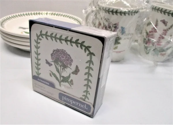 Portmeirion Botanic Garden 22 Piece Earthenware Dinnerware Set Assorted Flowers