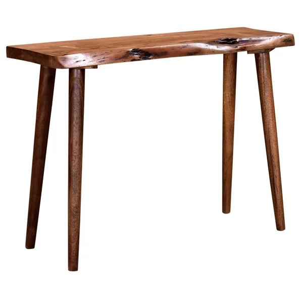 Carson Carrington Ylaxered Walnut Console Table - Wood