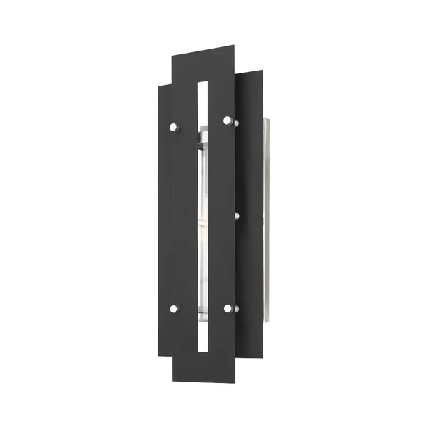 Livex Lighting Utrecht 1 Light Brushed Nickel Outdoor Wall Lantern, 21773-91
