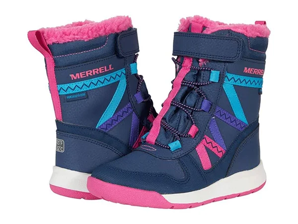 Merrell Kid's Snow Crush 2.0 Waterproof Boot - Size: 5, Navy/Multi