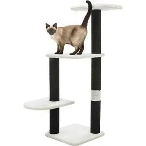 Trixie Altea 46-in Faux Fleece Cat Tree, White/Black