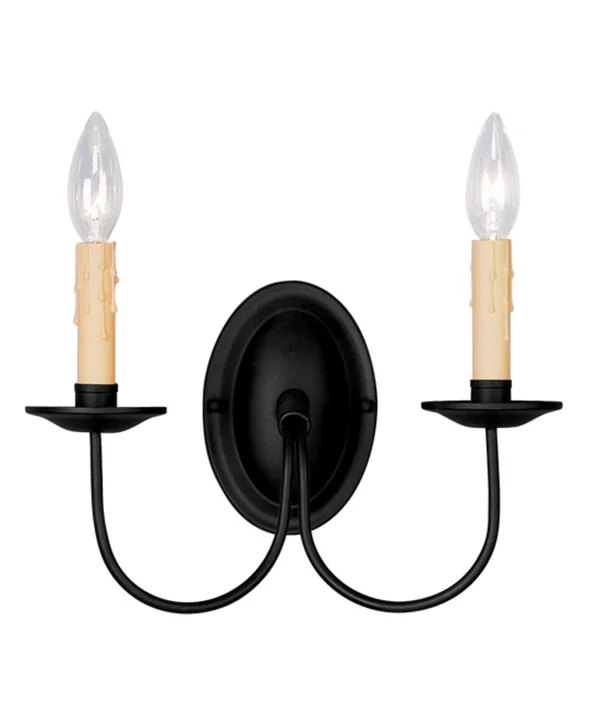 Livex Lighting 4452-04 2 Light Heritage Wall Sconce - Black