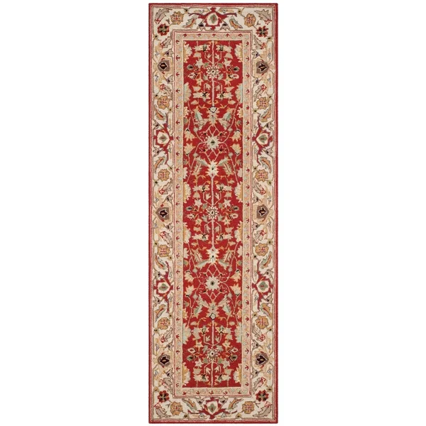 Safavieh Chelsea HK751C 2&6x22 x 10&0x22 Runner Ivory - Red Area Rug