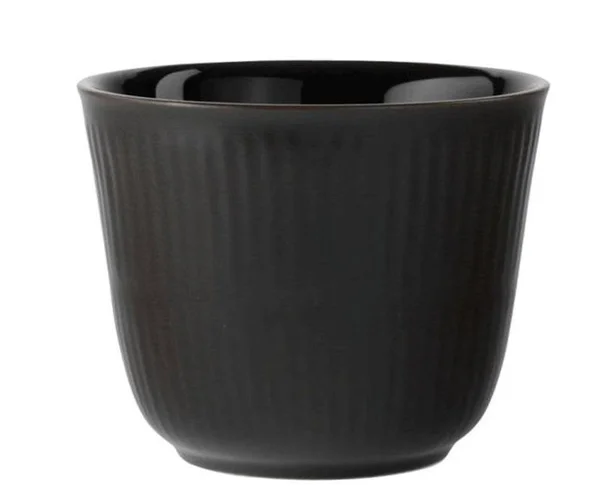 Royal Copenhagen Black Fluted Thermal Cup