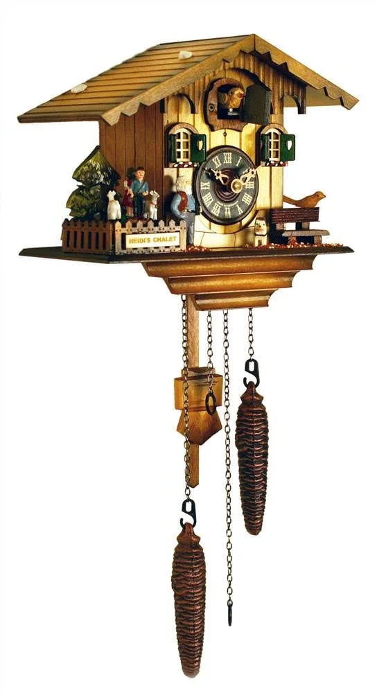 River City Clocks 12 Melody Quartz Cuckoo Clock with Heidis Chalet