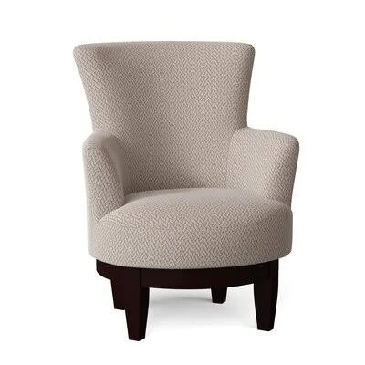 Aliceville 31x22 Wide Swivel Armchair Darby Home Co Body Fabric: Moondust Light Brown-20973