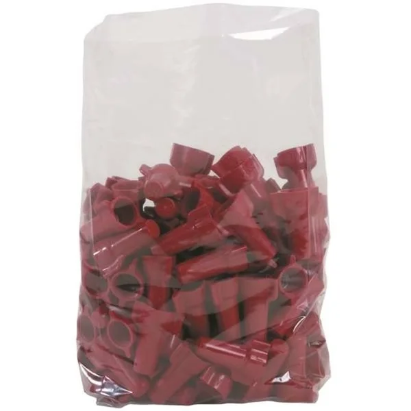 Gusseted 1 Mil Poly Bags, 9x22x6x22x18