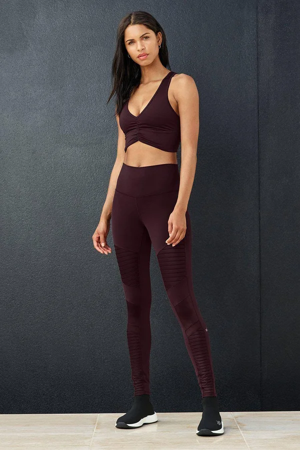 Alo Yoga High-Waist Moto Legging - Women's Oxblood - M