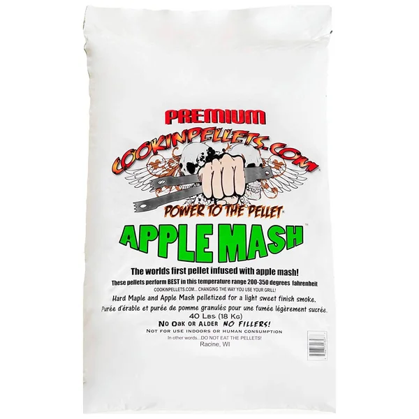 CookinPellets Apple Mash Hard Maple Smoker Wood Pellets, 40 Pound Bag (4 Pack) by VM Express