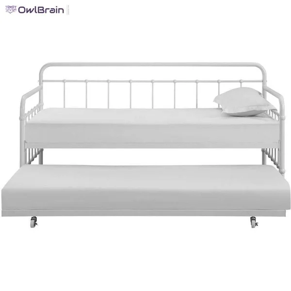 Better Homes and Gardens Kelsey Metal Daybed & Trundle - White, Size: Twin