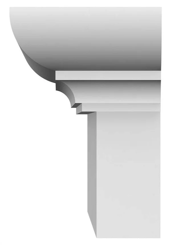 Ekena Millwork CRH06X137ST-1 137x22 Bottom Width x 141 3/4x22 Top Width x 6 1/4x22H x 1 3/4x22P Strickland Crosshead