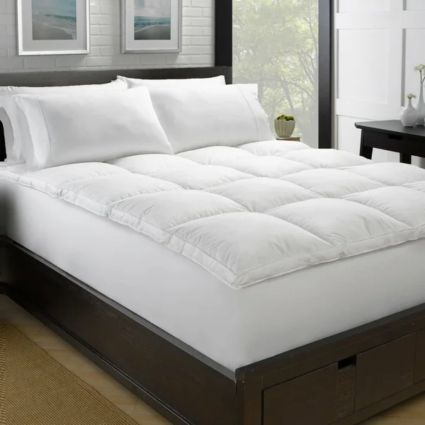 White Goose Down Feather Bed, Cal King