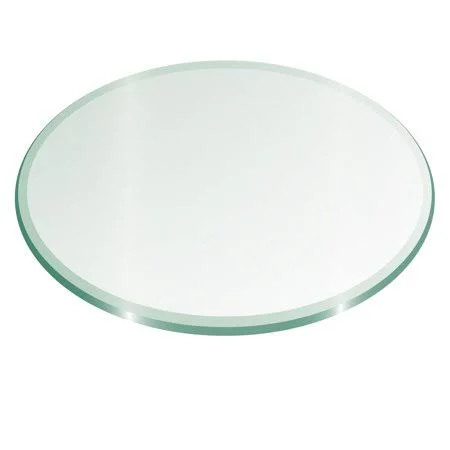 36x22 Round Glass Top 1/2x22 Thick - 1x22 Bevel Edge