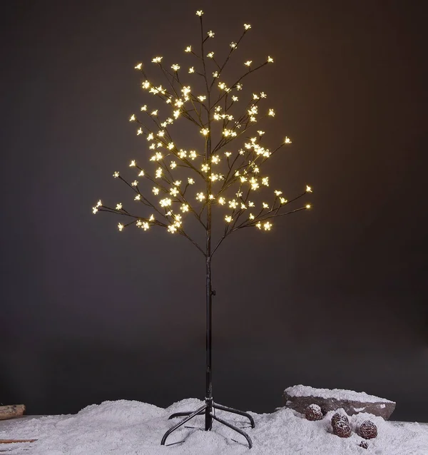 Lightshare 5ft LED Star Light Tree Warm Light Brown