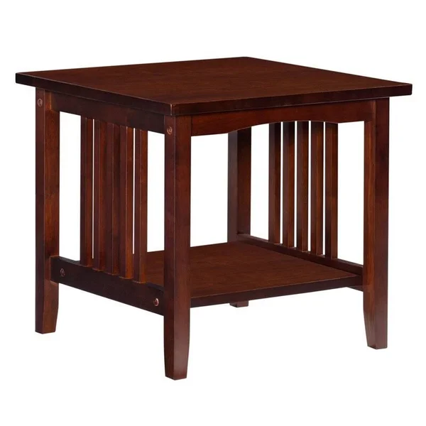 Linon Home Decro Myles Mission End Table - Espresso