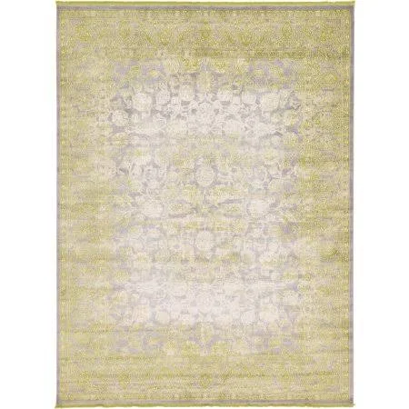 Unique Loom Arcadia Light Green Bordered Medallion Area Rug (10& x 13&)