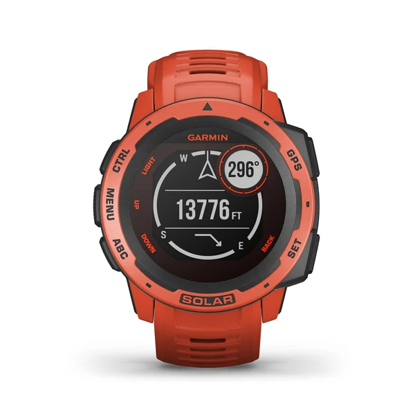 Garmin Instinct Solar Premium GPS Smartwatch with Included Wearable4U Ultimate Black Earbuds with Charging Power Bank Case Bundl