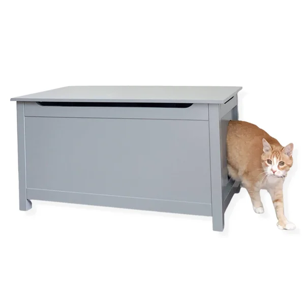Parker Designer Catbox Litter Box Enclosure in Gray