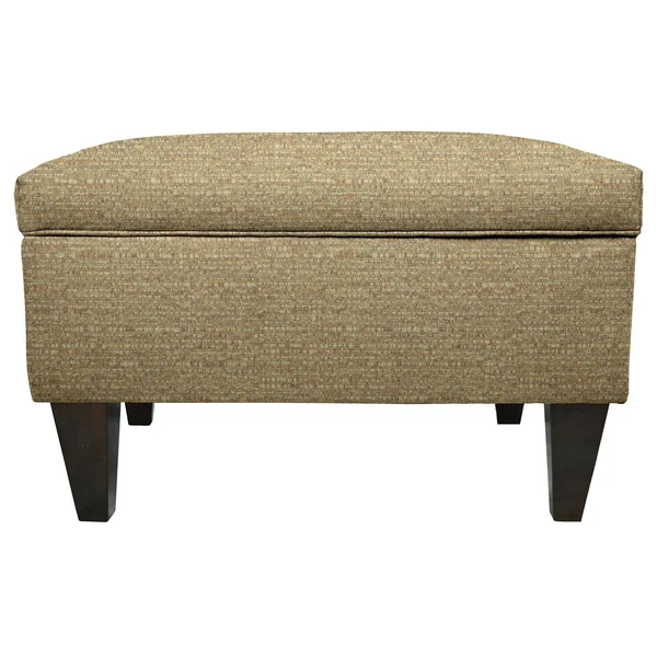 MJL Furniture Brooklyn Upholstered Square Storage Ottoman (Gold)