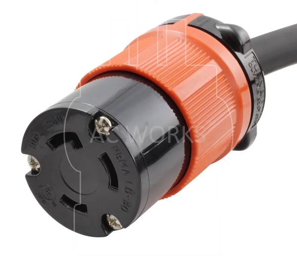 AC Works NEMA L6-30 Rubber SOOW 10/3 Extension Cord (25ft)