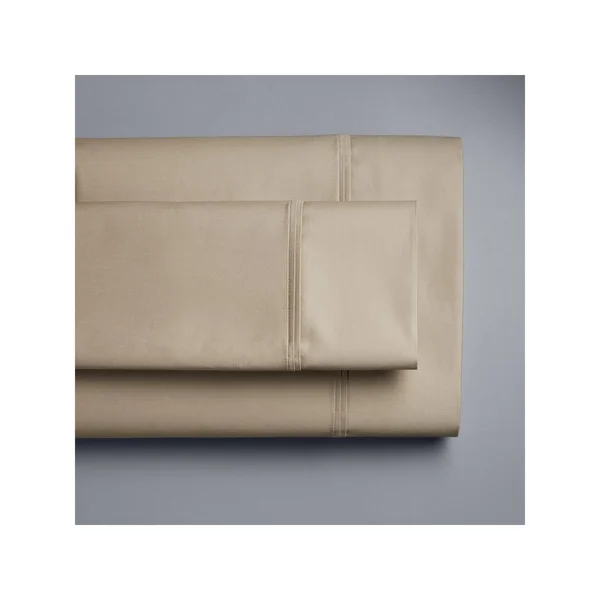 Simply Vera Vera Wang 800 Thread Count Egyptian Cotton Stripe Sheet Set or Pillowcase, Med Beige