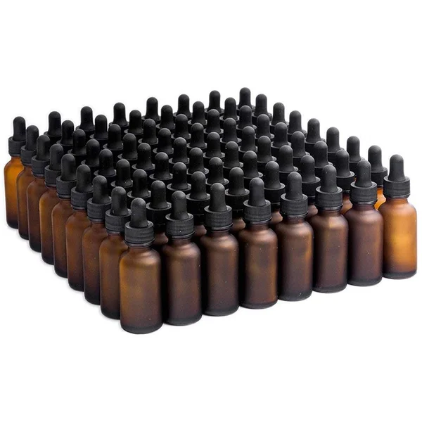 7 Colors Available - The Bottle Depot Bulk 72 Pack 1 oz Amber Glass Bottles with Dropper; Wholesale Quantity for Essential Oils