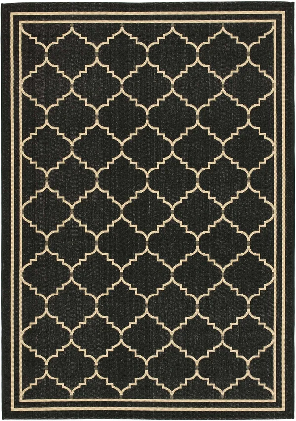 Safavieh Courtyard Black Indoor Outdoor Rug - 6&7x22 x 9&6x22