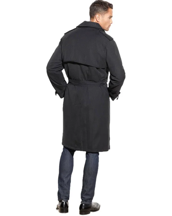 London Fog - Iconic Trench Coat - Black - 46R, Men's