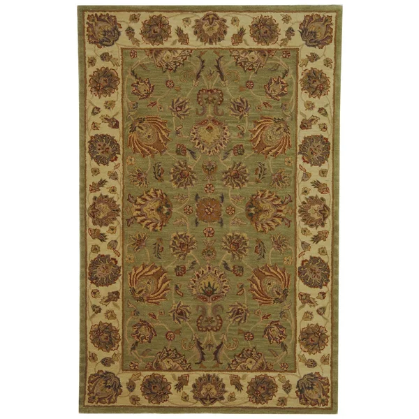 Safavieh Heritage HG343A Area Rug - Green/Gold, Size: 5& x 8&
