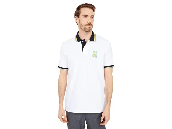 Psycho Bunny, Mens Dartmoor Polo, White
