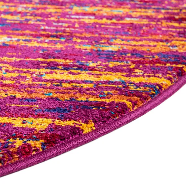 Unique Loom Calypso Mento Area Rug - Pink - 7' 10 x 10' 0 Oval