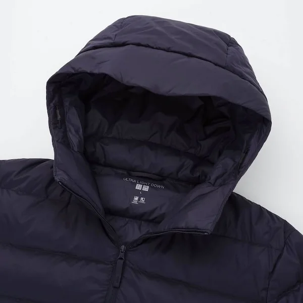 Uniqlo Men's Ultra Light Down Puffer Parka, Orange, XL