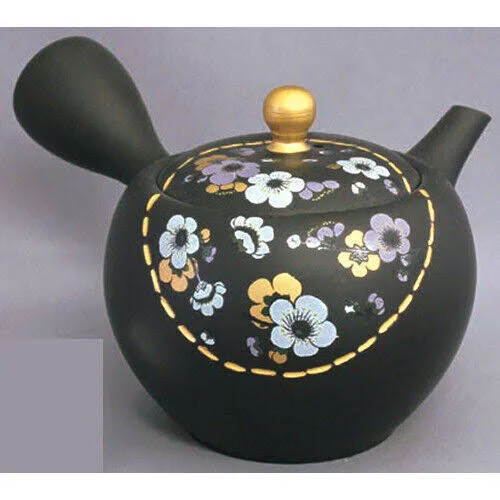 Tokoname Kyusu Teapot - Shoho - Plum - 320cc/ml - Ceramic Mesh