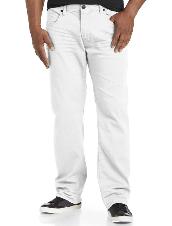 Big & Tall Buffalo David Bitton Torpedo Stretch Twill Pants - White - Size 50 30 - Men's, Size 50