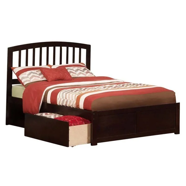 Leo & Lacey Full Storage Platform Bed in Espresso - LL-1653272