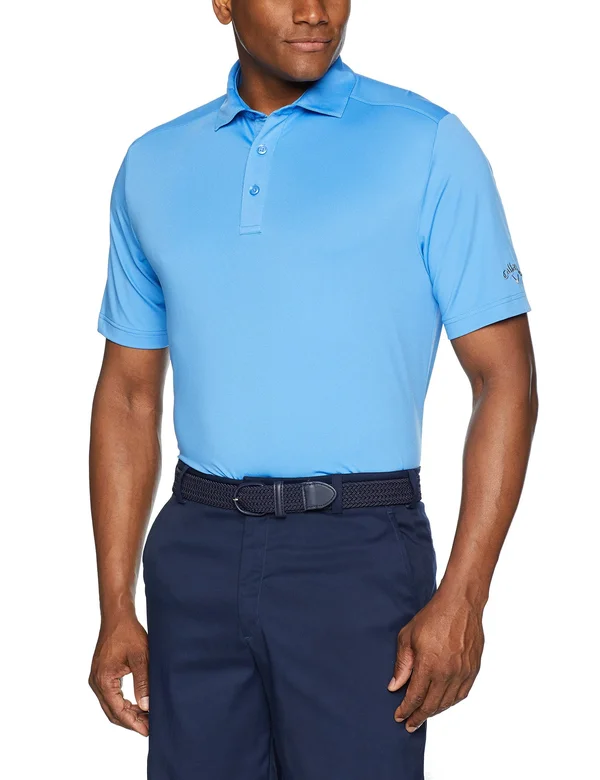 Callaway Men's Cooling Micro Hex Solid Polo Size XL, Marina
