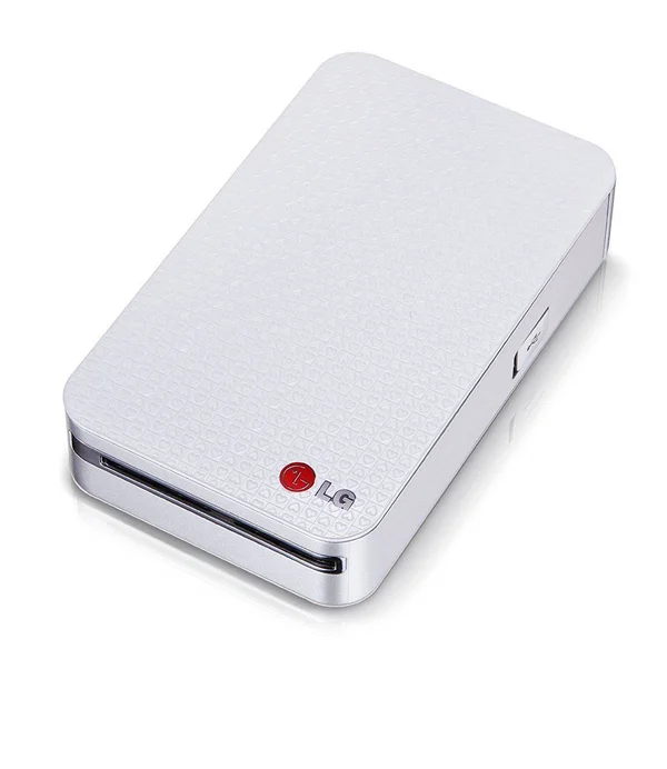 LG PD233 White & Silver Pocket Photo Mobile Printer Worldwide