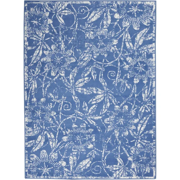 Nourison Whimsicle WHS05 Area Rug - Blue, 5& x 7&