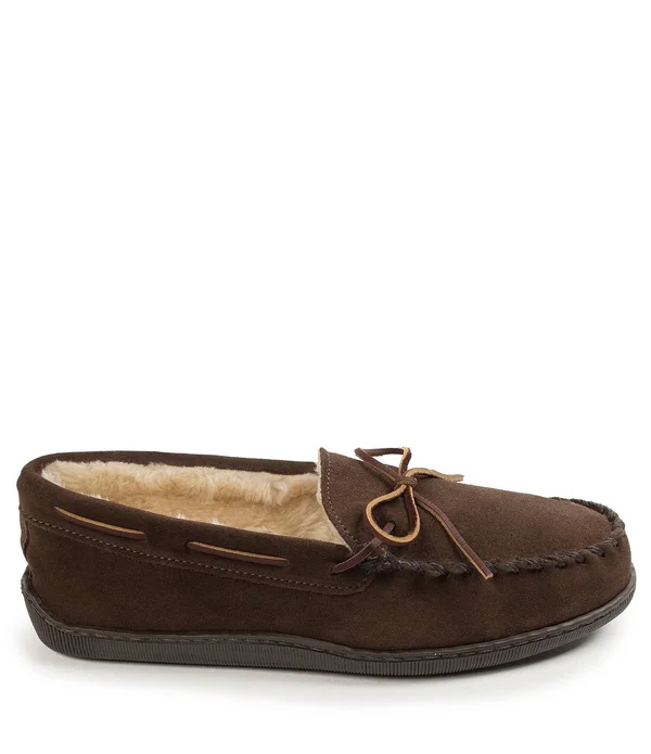 Minnetonka Pile Lined Hardsole 7 Men's Brown