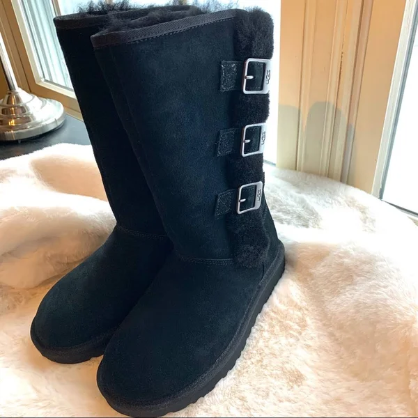 Ugg Shoes, Ugg Black Klea Boots Size 5, Color: Black/Silver, Size: 5, Mkbrodie&s Closet