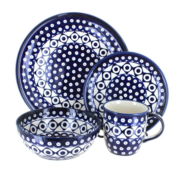 Blue Rose Polish Pottery Xandra 4 Piece Place Setting - Service for 1
