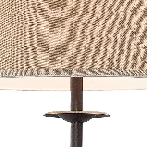 Iron Twist Base Wood Tray Table Floor Lamps Set of 2