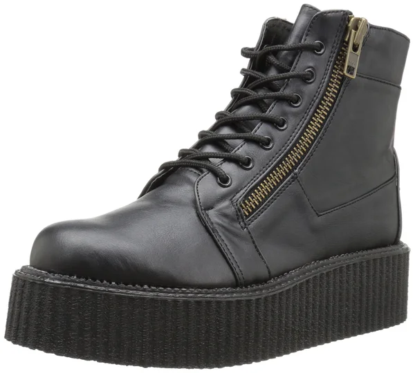 Demonia - V-CREEPER-571 10, Black Vegan Leather