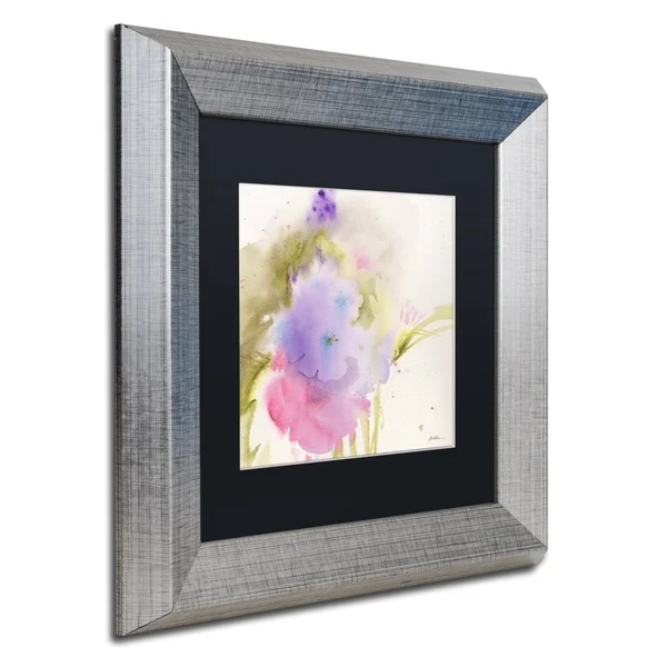 Trademark Fine Art Purple Blooming by Sheila Golden Matted Framed Painting Print - Size: 16x22 H x 16x22 W x 0.5x22 D