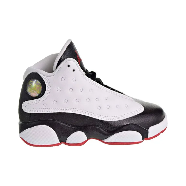 Preschool White/Red Air Jordan 13 Retro Shoe