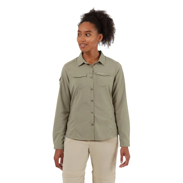 Craghoppers Womens/Ladies Nosilife Adventure II Long Sleeved Shirt - 4 US, Mushroom