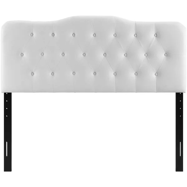 Modway Annabel Queen Vinyl Headboard, White