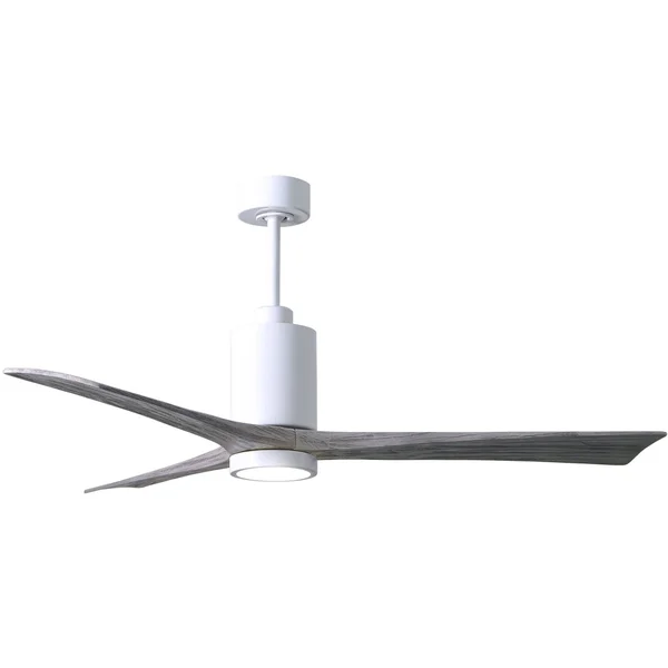 Matthews Fan Company PA3-BK-BW-42 Patricia 42 inch 3 Blade LED Outdoor Ceiling Fan in Matte Black