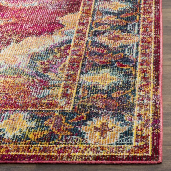 Safavieh CRS508R Crystal Ruby, Navy Area Rug - 4& x 6&